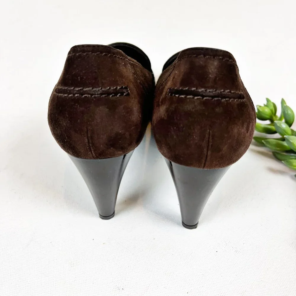 Stuart Weitzman Suede Loafer Pumps 7.5 - Picture 5 of 6
